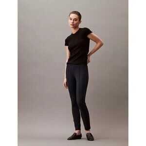 Calvin Klein Ponte Skinny Fit Pants navy blue stretch Sz XS